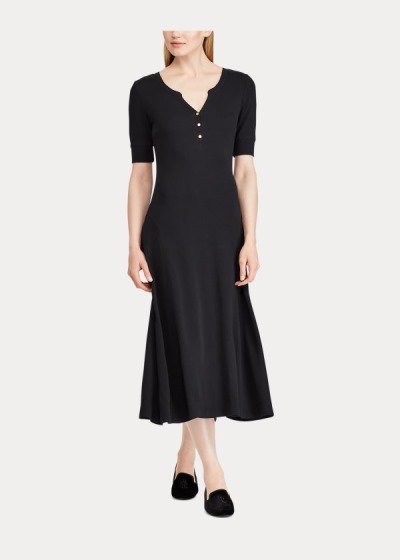 Women's Ralph Lauren Cotton Fit-and-Flare Dresses | 249163VTY